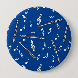 Macaron Rond 10 Cm Motif Piccolo Music Note