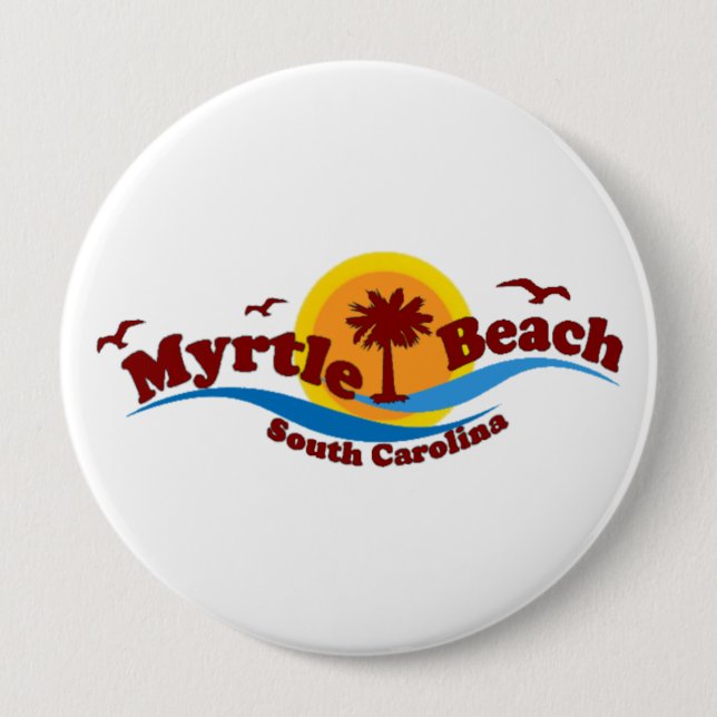 Macaron Rond 10 Cm Myrtle Beach. (Devant)