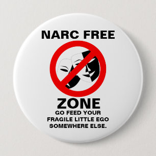 Macaron Rond 10 Cm Narcissist/bouton zone franche de Narc