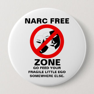 Macaron Rond 10 Cm Narcissist/bouton zone franche de Narc