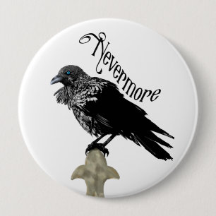 Macaron Rond 10 Cm Nevermore Raven