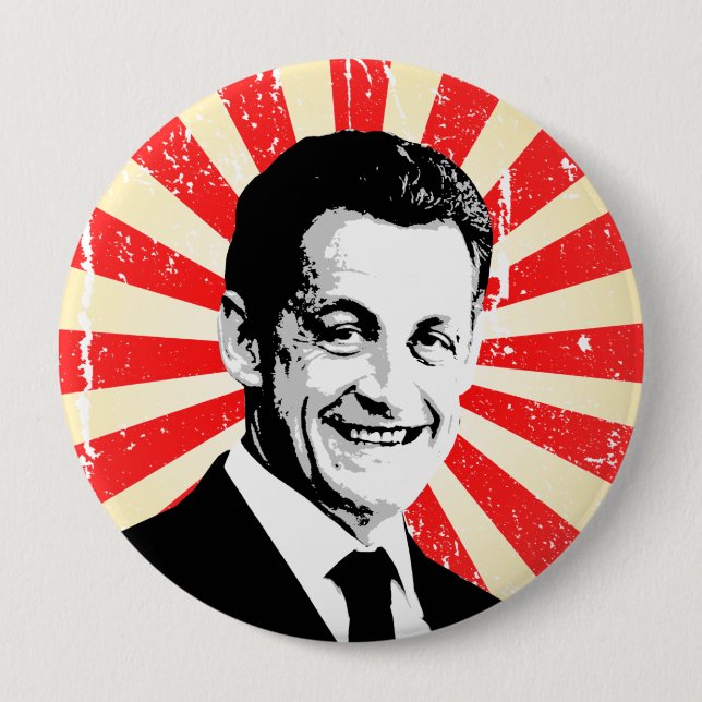 Macaron Rond 10 Cm Nicolas Sarkozy (Devant)