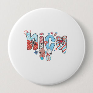 Macaron Rond 10 Cm NICU Nurse 4 juillet American Nurse