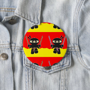 Macaron Rond 10 Cm Ninjas en colère