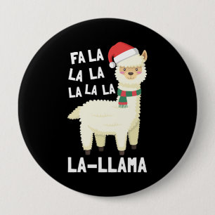 Macaron Rond 10 Cm Noël Fa La Llama Essentiel