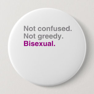 Macaron Rond 10 Cm Non confus. Non avide. Bisexuel