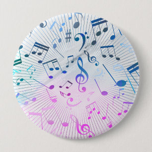Macaron Rond 10 Cm Notes musicales