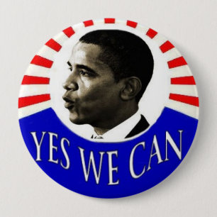 Macaron Rond 10 Cm Obama 4 pouces oui que nous pouvons nous boutonner