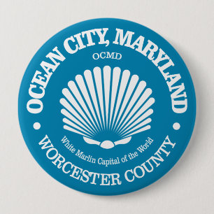 Macaron Rond 10 Cm Ocean City (coquillage)