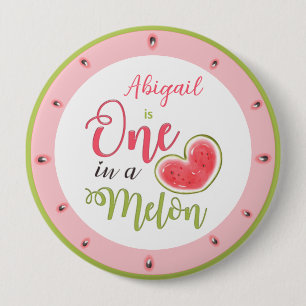 Macaron Rond 10 Cm One In A Melon 1st Birthday Girl