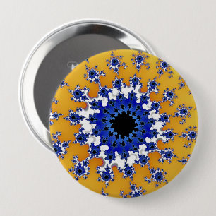 Macaron Rond 10 Cm Or et oeil bleu