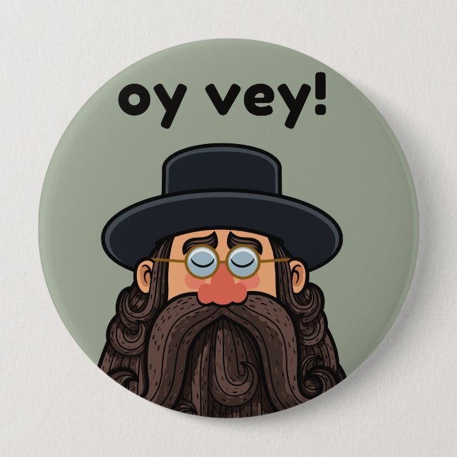 Macaron Rond 10 Cm OUI ! Funny RABBI Peronalisé (Devant)