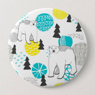 Macaron Rond 10 Cm Ours polaire
