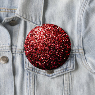 Macaron Rond 10 Cm Paillettes fausses rouge foncé scintillantes Glamo