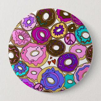 Macaron Rond 10 Cm Paix Amour et Donuts