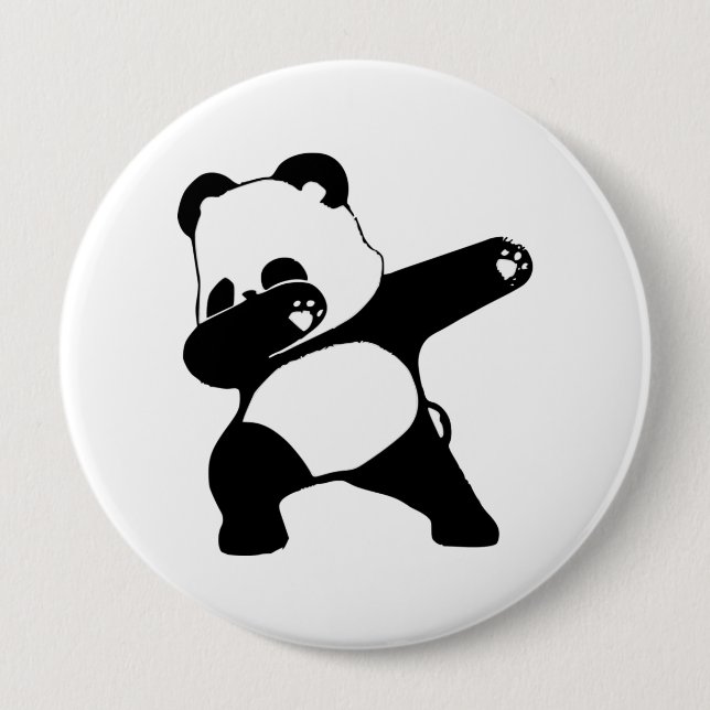 Macaron Rond 10 Cm Panda qui dab  (Devant)