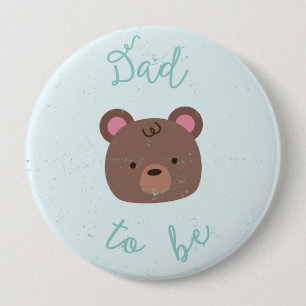Macaron Rond 10 Cm Papa doux de baby shower de nounours à être bout