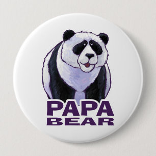 Macaron Rond 10 Cm Papa Panda Bear