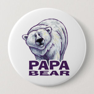 Macaron Rond 10 Cm Papa Polar Bear