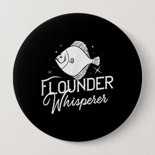 Macaron Rond 10 Cm Pêcheur-cadeau de poisson Flounder