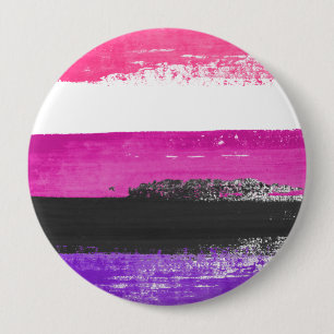 Macaron Rond 10 Cm Peinture à fioriture Genderfluide