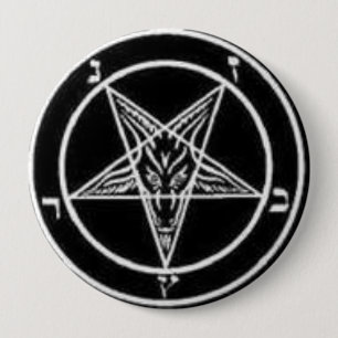 Macaron Rond 10 Cm pentagone étoilé satanique