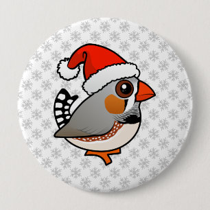 Macaron Rond 10 Cm Père Noël Zebra Finch