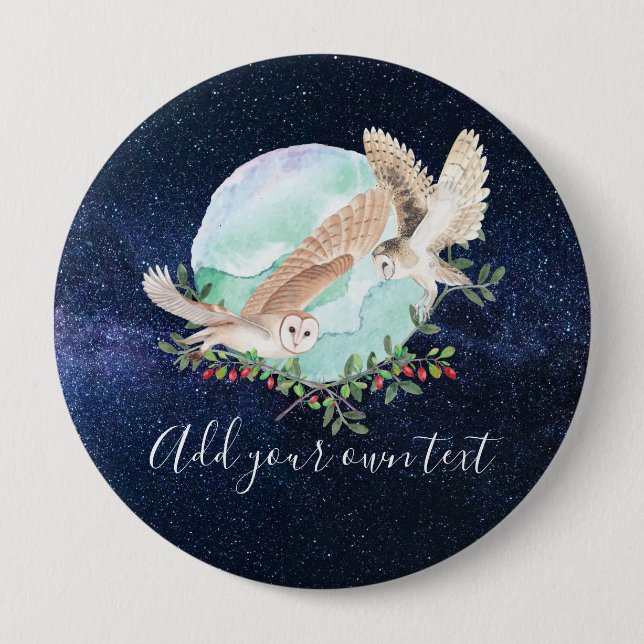 Macaron Rond 10 Cm Personnalité d'Owls (Devant)