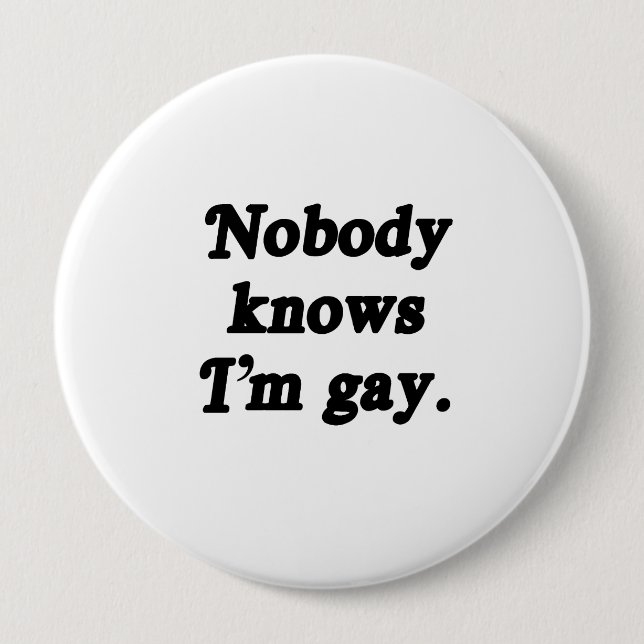 Macaron Rond 10 Cm Personne ne sait que je suis gay - .png (Devant)