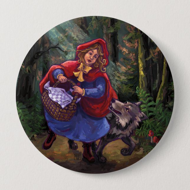 Macaron Rond 10 Cm Petit Chaperon Rouge (Devant)