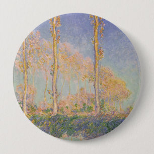 Macaron Rond 10 Cm Peupliers, paysage impressionniste, Claude Monet