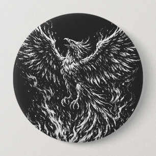 Macaron Rond 10 Cm Phoenix renaissant des flammes par BurnsInHell
