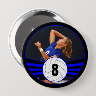 Macaron Rond 10 Cm Photo faite sur commande bleue de joueur de
