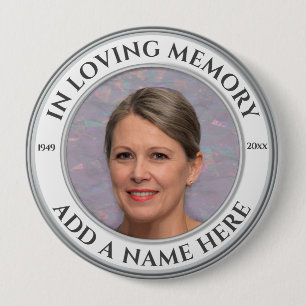 Macaron Rond 10 Cm Photo Memorial