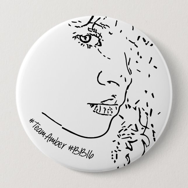 Macaron Rond 10 Cm Pin de défenseur de #TeamAmber (Devant)