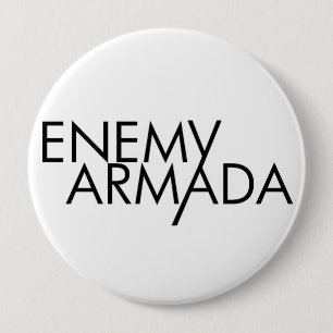 Macaron Rond 10 Cm Pin ennemi de logo de noir d'armada