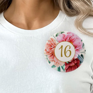 Macaron Rond 10 Cm Pivoines Florales Élégantes Rose Bourgogne Sweet 1