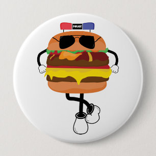 Macaron Rond 10 Cm Police cool de Burger