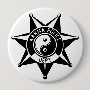 Macaron Rond 10 Cm Police de karma !