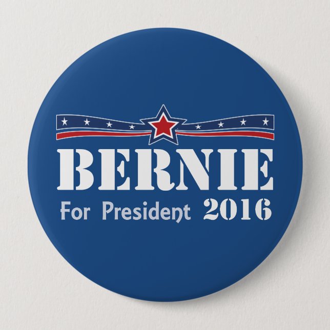 Macaron Rond 10 Cm Ponceuses de Bernie pour le président 2016 (Devant)