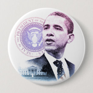 Macaron Rond 10 Cm Portrait du Président Barack Obama