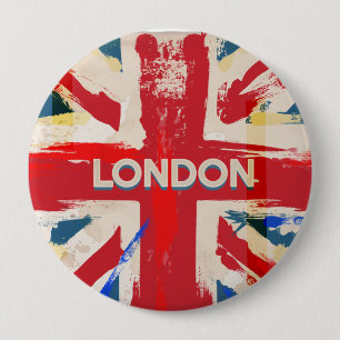 Macaron Rond 10 Cm Poster de l'Union vintage de Londres