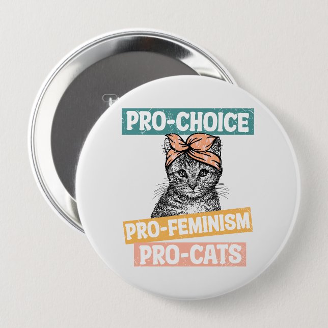 Macaron Rond 10 Cm Pro-Choice, Pro-Féminisme, Pro-Cat | AMOUREUX DES  (Devant & derrière)