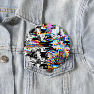 Macaron Rond 10 Cm Rainbow Assault  Button