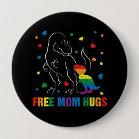 Rainbow Pride Libre Maman Hugs Dinosaur Cute