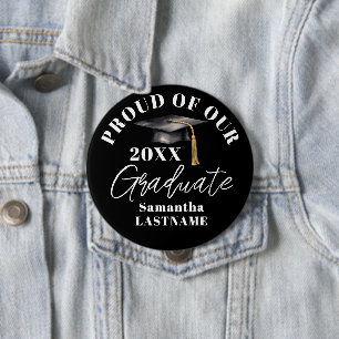 Macaron Rond 10 Cm Remise des diplômes Fière Toute la famille