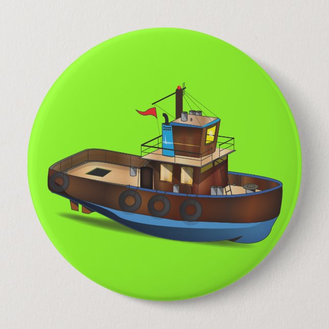 Macaron Rond 10 Cm Remorqueur (Devant)