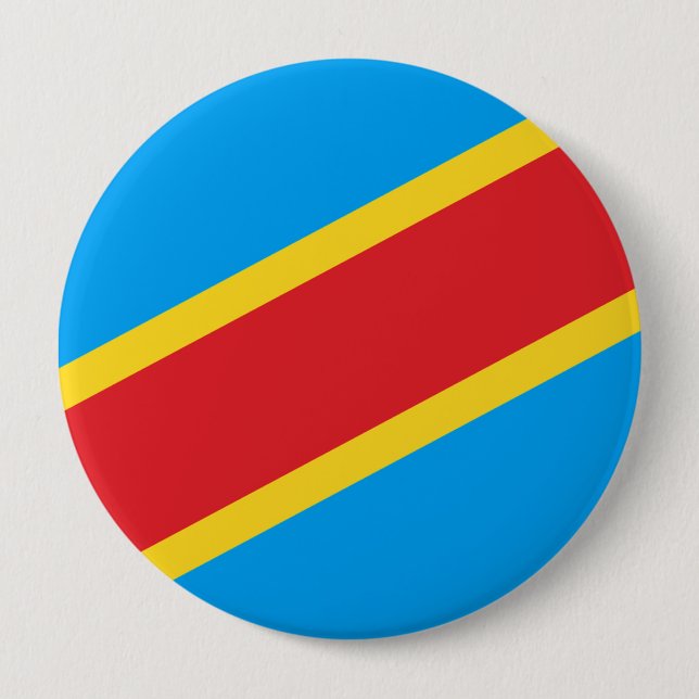 Macaron Rond 10 Cm République démocratique du Congo (Devant)