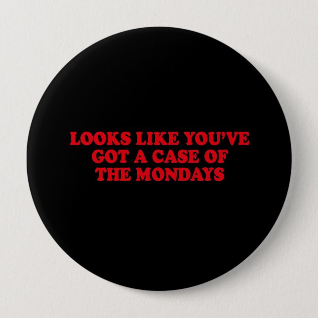 MACARON ROND 10 CM RESSEMBLE À VOUS ONT UN CAS DU LUNDI (Devant)