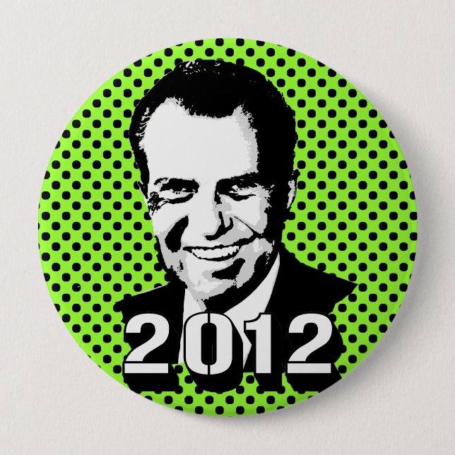Macaron Rond 10 Cm Richard Nixon 2012 (Devant)